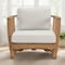 Alaterre Furniture Alaterre Orris Outdoor Patio Chair with Cushions and Accent Pillow Natural Wood Finish 80-OUTD-ORRIS-CH - alternate 4