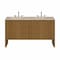 James Martin Vanities Hudson 60" Double Vanity, Honey Oak w/ 3 CM Tajnar Eclos Top 435-V60D-HNO-3TJR - alternate 1