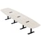Skutchi Designs Arc Boat Conference Table With Power, 48 in W, 192 in L HAR-ABOT-48X192-T.BK-K458-EBLK - alternate 1