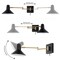 Jonathan Y Hygge 16" Swing Arm 1-Light Modern Midcentury Iron USB Charging Port LED Sconce, Black/Brass Gold JYL1302B - alternate 7