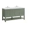James Martin Vanities Breckenridge 60 in. Double Vanity, Smokey Celadon 330-V60D-SC - alternate 3