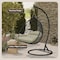 Leisuremod Teardrop Hanging Swing Chair with Stainless Steel Stand, 440 lb Capacity, Weatherproof RSCBL-57TP - alternate 7