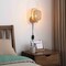 Vidalite Amud Bamboo Wicker Wall Sconce with Natural Wood Finish, Stitched Velvet Detailing, Plug-In CE1009081 - alternate 4