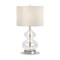 Homeroots 23" Clear Glass Gourd Table Lamp With White Drum Shade 524364 - alternate 4