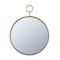 Homeroots 28" Gold Round Iron Framed Accent Mirror 485009 - alternate 1