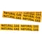 Brady Self-Adhesive Pipe Marker: NATURAL GAS, 1.125in H x 7in W, Pack of 5 Each, 5PK 103545 - alternate 1