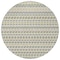 Homeroots 8' Linen And Lime Green Round Striped Washable Indoor Outdoor Area Rug 610536 - alternate 3