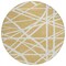 Homeroots 8' Gold And Ivory Round Geometric Washable Indoor Outdoor Area Rug 600452 - alternate 7
