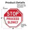 Signmission Stop Proceed Slowly, 6 inch X 6 inch, Vinyl Decal, 2PK OC-D-2PACK-6-272 - alternate 3