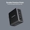 Elecom 100W Smart PD-PPS USB Charger, GaN II Fast Charging, Thermal Protection, TypeC x 2, Type A x 1 EC-AC65100BK - alternate 3
