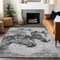 Homeroots 3' X 5' Gray And Silver Horse Washable Indoor Outdoor Area Rug 618673 - alternate 4