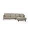 Homeroots Light Green Leather L Shaped Two Piece Sofa and Chaise Sectional 523996 - alternate 1