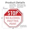 Signmission Stop No Alcohol Past This Point, 6 inch X 6 inch, Plastic Sign, 2PK OC-P-2PACK-6-222 - alternate 3