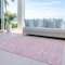 Homeroots 3' X 5' Pink And Ivory Geometric Washable Indoor Outdoor Area Rug 612887 - alternate 4