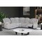 Homeroots Light Gray Fabric Power Reclining Curved Corner Sectional With Console 564423 - alternate 7