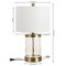Jonathan Y Alexander 21 in. Modern Designer Metal and Water Glass LED Table Lamp w/USB-A and USB-C Chargin, 2PK JYL4058B-SET2 - alternate 6