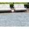 Homeroots 8' X 10' Sky Blue And Denim Blue Abstract Washable Indoor Outdoor Area Rug 588483 - alternate 1