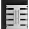 Vdomdoors Front Exterior Prehung Aluminum Double Doors Ronex0131 Black Enamel Top Transom Mirrored Clear RONEX0131DEXD-BLK-W72+16xH96+14-LH-O - alternate 1