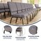 Flash Furniture Fabric Church Chair, Gray XU-CH-60096-BEIJING-GY-GG - alternate 5