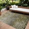 Homeroots 5' X 8' Brown Gray And Ivory Abstract Washable Indoor Outdoor Area Rug 603078 - alternate 1