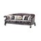 Homeroots 99" Brown Velvet and Solid Wood Curved Sofa With Toss Pillows 491329 - alternate 1