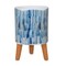 Homeroots Set of Two Blue Terra Cotta And White Ceramic 2 Ounce Round Raised Pot Planters, 2PK 517980 - alternate 6
