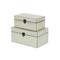 Homeroots Set of Two White Wood Box With Lid, 2PK 489383 - alternate 1