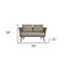 Homeroots 56in Dark Gray Aluminum Outdoor Love Seat with Taupe Cushions 556637 - alternate 7