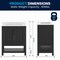 Flash Furniture Vega 30in. Vanity w/Sink, Storage Cabinet, Marble Counter & Blk Hardware, Blk/Wht FS-VEGA30-BK-HDBLK-GG - alternate 5