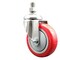 Service Caster 4 Inch 316SS Red Polyurethane Wheel Swivel 12mm Threaded Stem Caster SCC SCC-SS316TS20S414-PPUB-RED-M1215 - alternate 1