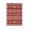 Homeroots 9' X 12' Red And Ivory Southwestern Washable Indoor Outdoor Area Rug 593718 - alternate 6