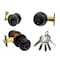 Ecs Hardware Durable Combo Lockset w/ Single Knob & Deadbolt, Entrance, Oil Rubbed Bronze, Grade 3 KW1 ECSH-37805-ORB-KW1 - alternate 1
