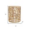 Homeroots 19" Gold Modern Abstract Cut Out Round Drum End Table 721353 - alternate 3