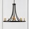 Jonathan Y Dante 26.75" 9-Light Transitional Modern Iron Adjustable Wagon Wheel LED Chandelier w/Downlight, Blac JYL7506A - alternate 10