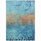 Homeroots 3' X 5' Blue Terra Cotta And Black Abstract Washable Indoor Outdoor Area Rug 603083 - alternate 7
