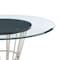 Homeroots 48" Clear And Silver Glass And Stainless Steel Pedestal Base Round Top Dining Table 569437 - alternate 10