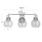 Jonathan Y Shirley 24" 3-Light Farmhouse Industrial Metal LED Vanity Light w/ Seeded Glass Globe Shades, Chrome JYL7405A - alternate 8