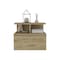 Homeroots 12" Beige Wood One Drawer Nightstand 529080 - alternate 12