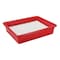 Storex Flat Storage Tray, Red, 5PK 62518U05C - alternate 3