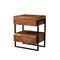 Homeroots 28" Black And Brown Iron and Solid Wood Square Live Edge Two Drawer Nightstand 571533 - alternate 8