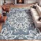 Jonathan Y Flora Abstract Bold Mandala High-Low Dark Blue/Cream 8 ft. x 10 ft. Indoor/Outdoor Area Rug AMC112E-8 - alternate 5