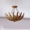 Vaxcel Ozette 18-in W Gold Semi Flush Mount Ceiling Light Fxiture with Leaf Motif C0319 - alternate 4