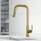 Vigo Hart Angular Single Handle Pull-Down Spout Kitchen Faucet in Matte Brushed Gold VG02036MG - alternate 4