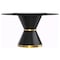 Leisuremod Round 60 in W, 29.5 in L, Glass/Steel, Black QRBL-60BL-G - alternate 2