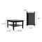 Homeroots 22in Brown and Black Open shelving Bar Cart and Coffee Table 491956 - alternate 4