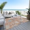 Homeroots 3' X 5' Orange Pink And Denim Blue Floral Washable Indoor Outdoor Area Rug 605313 - alternate 8