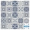 Homeroots 5" X 5" Midnight Blue And White Peel And Stick Removable Tiles 390654 - alternate 4