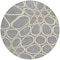 Homeroots 8' Gray Ivory And Beige Round Abstract Washable Indoor Outdoor Area Rug 600536 - alternate 5