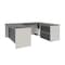 Bestar U Shaped Desk U-Shape Workstation, 92.6" D X 30.4" H, 71.1" W X Melamine, Slate/Sandstone 93865-59 - alternate 1