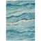 Homeroots 9' X 12' Turquoise Striped Washable Indoor Outdoor Area Rug 608134 - alternate 7